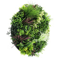 Slimline Artificial Green Wall Disc Art 80cm Colour Fresh UV Resistant (Black) V637-DP9863