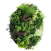 Slimline Artificial Green Wall Disc Art 80cm Colour Fresh UV Resistant (Black) V637-DP9863