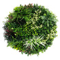 Slimline Artificial Green Wall Disc Art 80cm Colour Fresh UV Resistant (White) V637-DP9864