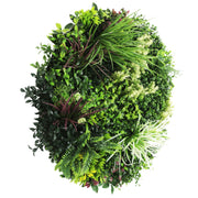 Slimline Artificial Green Wall Disc Art 80cm Colour Fresh UV Resistant (White) V637-DP9864