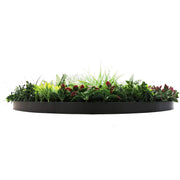 Slimline Artificial Green Wall Disc Art 100cm Colour Fresh UV Resistant (Black) V637-DP9865