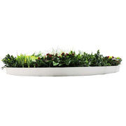 Slimline Artificial Green Wall Disc Art 100cm Colour Fresh UV Resistant (White) V637-DP9866