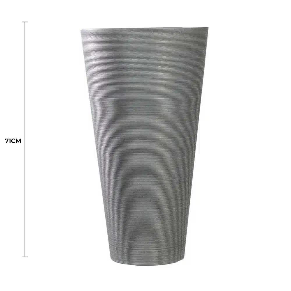 Decorative Large Modern Grey Round Planter 71cm V637-DP9910039