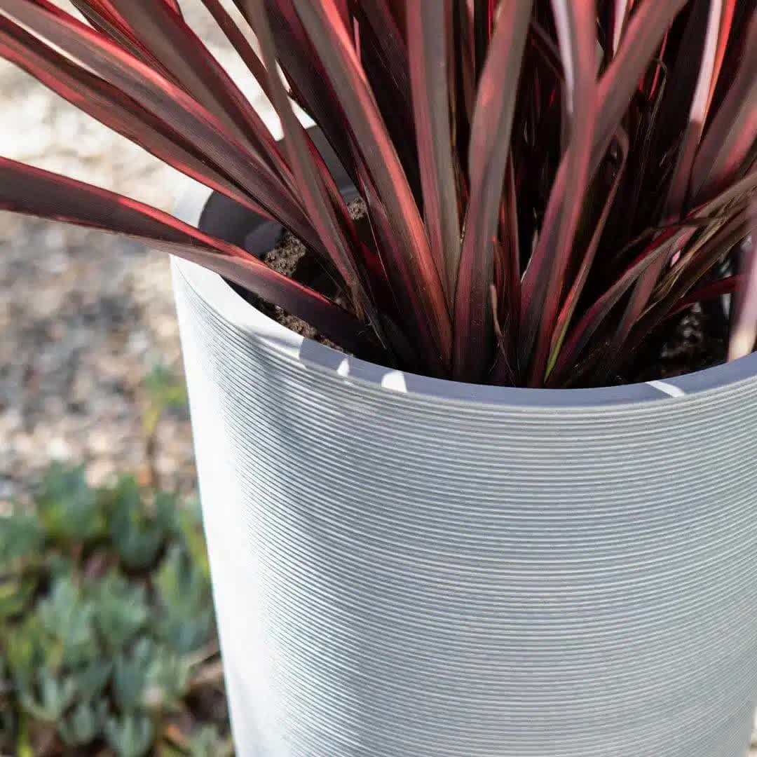 Decorative Large Modern Grey Round Planter 71cm V637-DP9910039