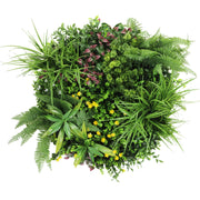 Slimline Artificial Green Wall Disc Art 60cm Country Fern UV Resistant (White) V637-DP9964