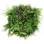 Slimline Artificial Green Wall Disc Art 60cm Country Fern UV Resistant (White) V637-DP9964