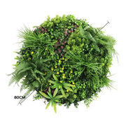 Slimline Artificial Green Wall Disc Art 80cm Country Fern UV Resistant (White) V637-DP9965