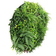 Slimline Artificial Green Wall Disc Art 100cm Country Fern UV Resistant (White) V637-DP9966