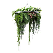 Silver Artificial Hanging Green Wall Disc 60cm UV Resistant V637-DP9988018S