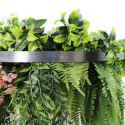 Silver Artificial Hanging Green Wall Disc 60cm UV Resistant V637-DP9988018S