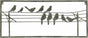 Bird On Wire Metal Wall Art 85cm V637-E144179