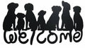 Welcome Dogs Metal Wall Art 71cm V637-E144187