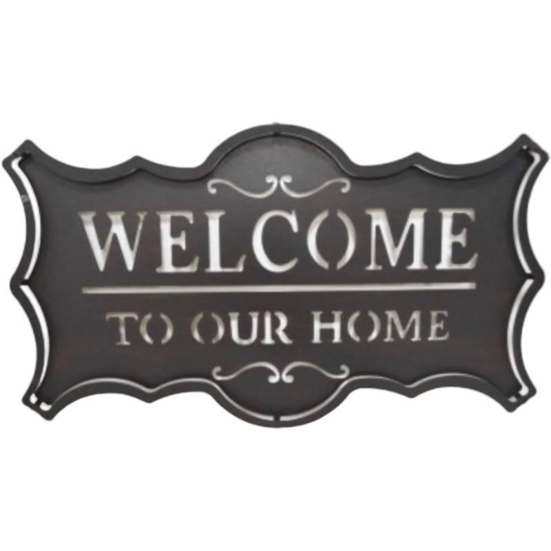 Welcome To Our Home Metal Sign 29x50cm V637-E144845
