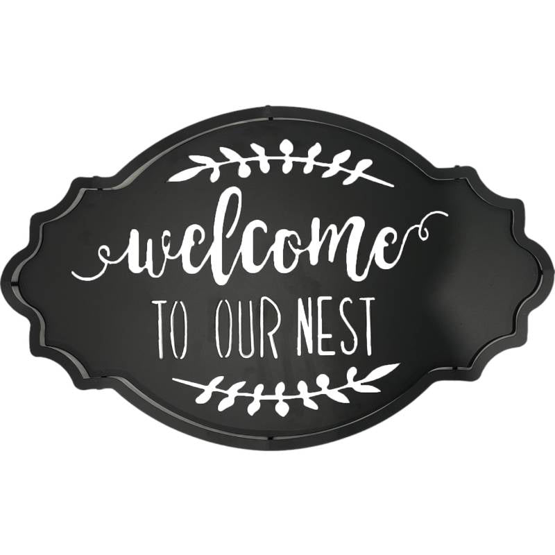 Welcome To Our Nest Metal Sign 30x50cm V637-E144895