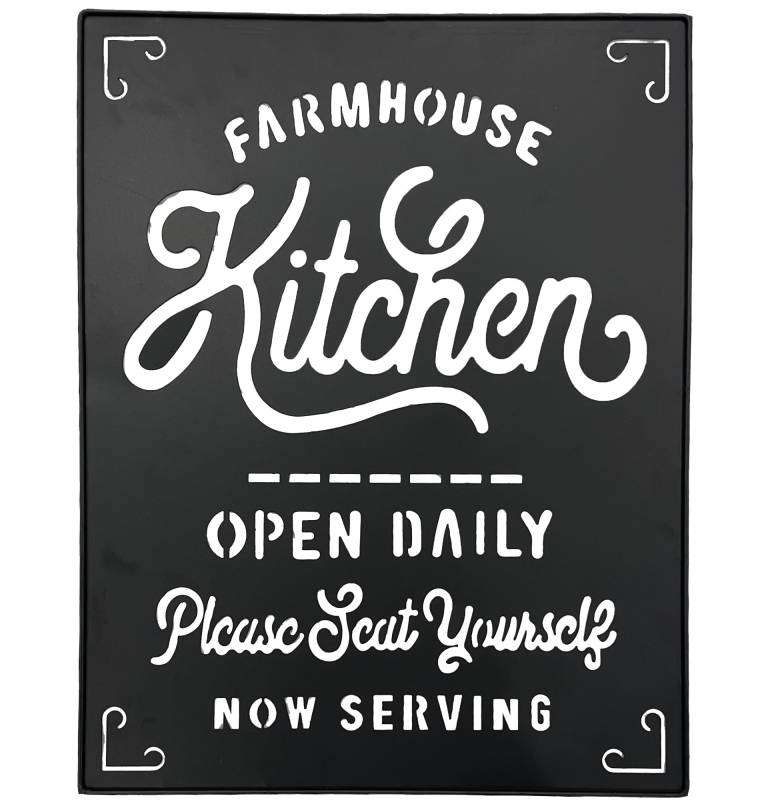 Farmhouse Kitchen Metal Sign 32x42cm V637-E144897