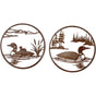 Set 2 By The Pond Duck Metal Wall Art Assorted 50cm V637-E144902