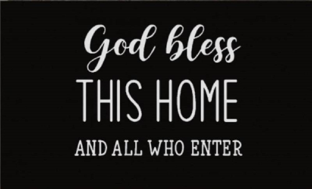 God Bless This Home Doormat Door Mat 60cm V637-E423635