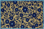 Blue Floral Doormat Door Mat 60cm V637-E423642