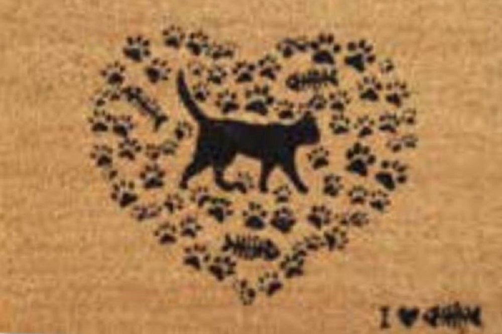 Cat Love Doormat Door Mat 60cm V637-E423654