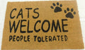 Cats Welcome People Tolerated Doormat 60x40cm V637-E423706