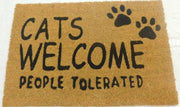 Cats Welcome People Tolerated Doormat 60x40cm V637-E423706