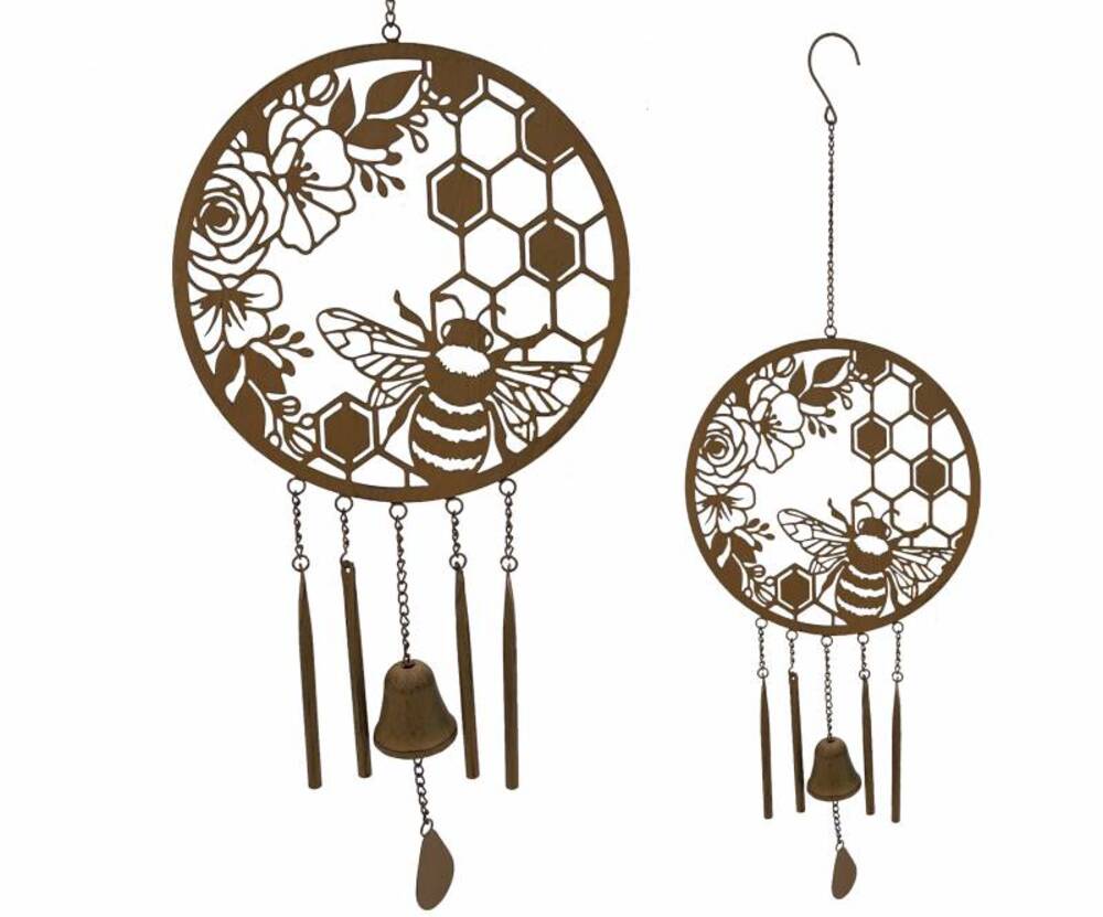 Bee Metal Wind Chime 86cm V637-E522675