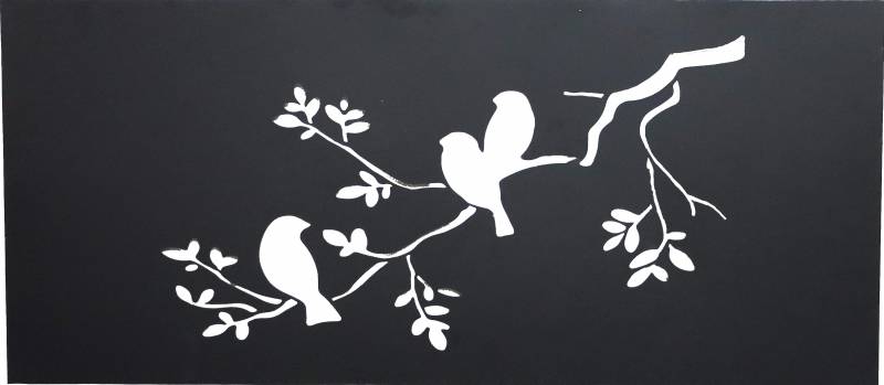 Set 2 Bird On Branch Metal Wall Art 90x40cm V637-E522753