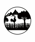 Farm Fence Wall Art 99x99cm V637-E522810