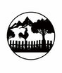 Farm Fence Wall Art 99x99cm V637-E522810