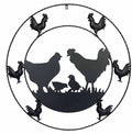 Metal Chicken Wall Art 79x79cm V637-E522811