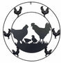 Metal Chicken Wall Art 79x79cm V637-E522811