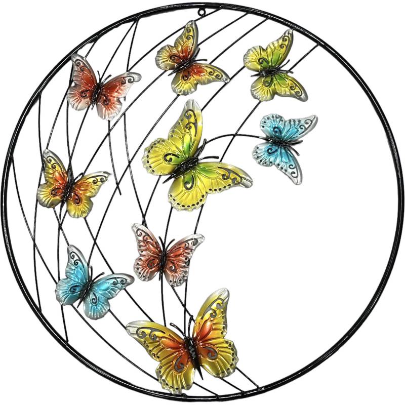 Decorative Butterfly Metal Wall Art 61x61cm V637-E522824