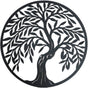 Round Tiger Tree Metal Wall Art 40cm V637-E522834