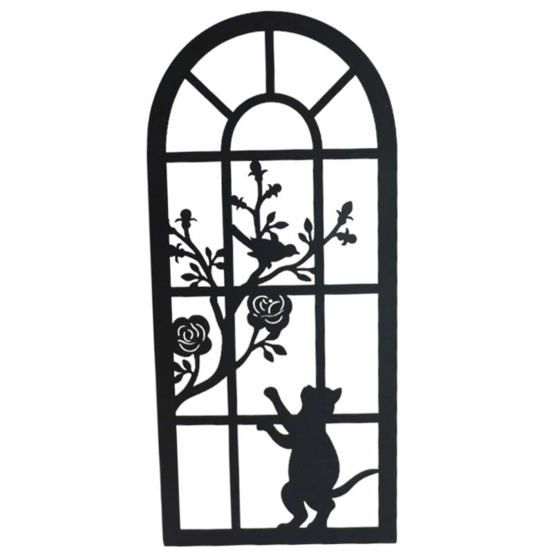 Cat By The Window Metal Wall Art 25x56cm V637-E522846