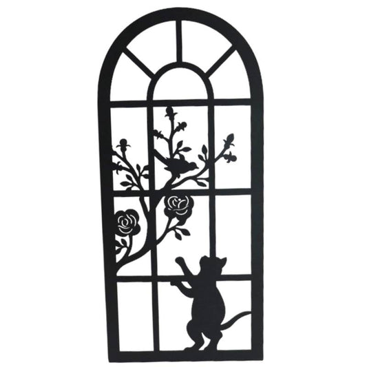 Cat By The Window Metal Wall Art 25x56cm V637-E522846