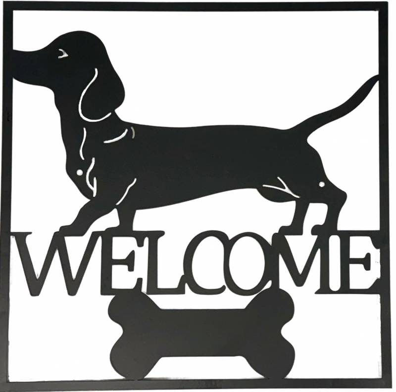 Welcome Dachshund Wall Art 40cm V637-E522902