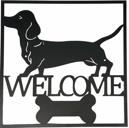 Welcome Dachshund Wall Art 40cm V637-E522902