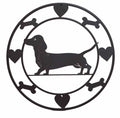 Round Dachshund Metal Wall Art 40cm V637-E522904