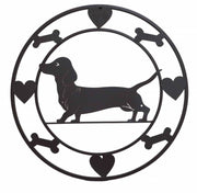 Round Dachshund Metal Wall Art 40cm V637-E522904
