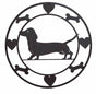 Round Dachshund Metal Wall Art 40cm V637-E522904