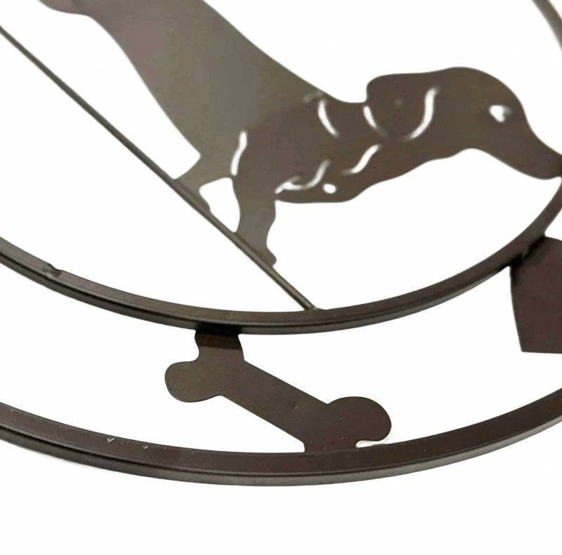 Round Dachshund Metal Wall Art 40cm V637-E522904