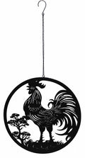 Hanging Rooster Metal Wall Art 40x77cm V637-E522916