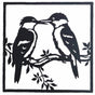 Square Kookaburra Duo Metal Wall Art 30cm V637-E522920