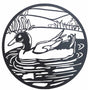 Round Friendly Duck Metal Wall Art 60cm V637-E522923