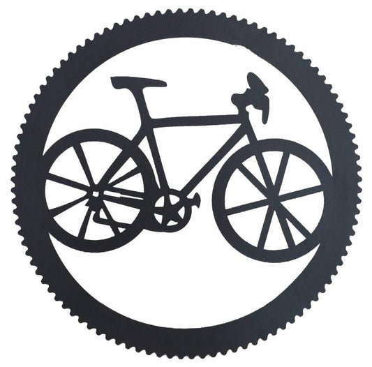 Round Bike And Cog Metal Wall Art 45x45cm V637-E522943