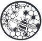Beehive Producing Honey Metal Wall Art 60cm V637-E522944