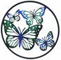 Round Butterfly Quad Metal Wall Art 60cm V637-E522945