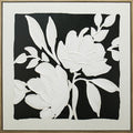 Black & White Blooms Framed Artwork 80cm V637-E533468