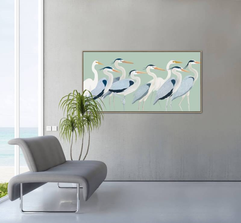 Flock of Birds Framed Canvas 120cm V637-E592474