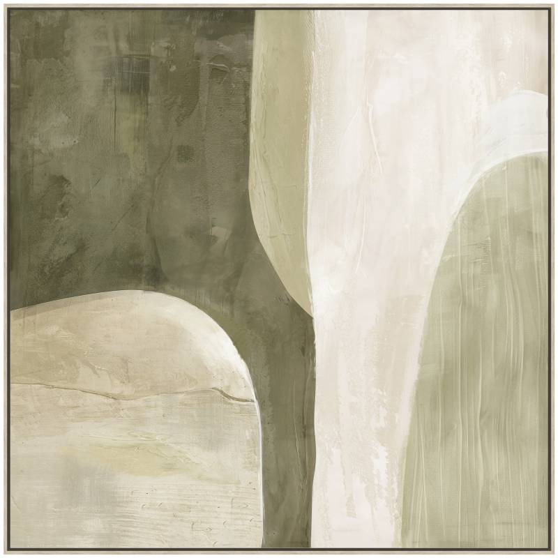 Green Abstract Framed Artwork 80cm V637-E592575